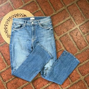 Mother the insider ankle medium wash high rise waist denim jeans C10-7